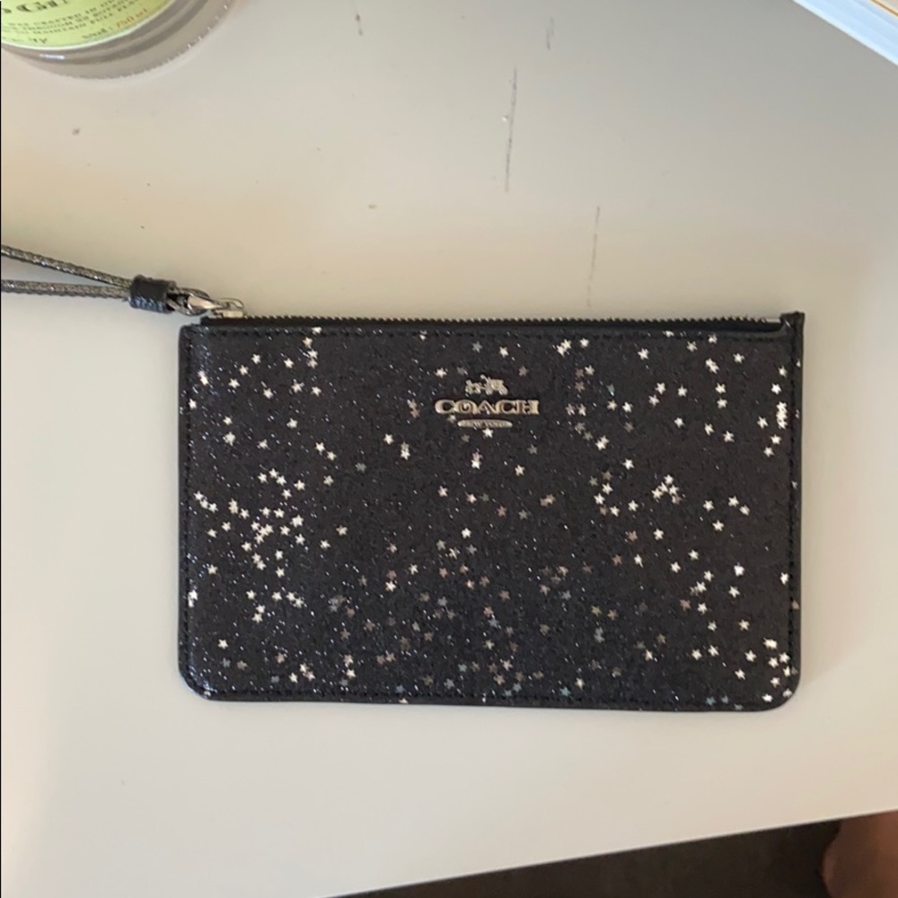 Coach black wristlet